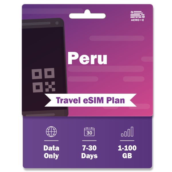 Peru Data eSIM 1-100GB | 7-30 Days (E)