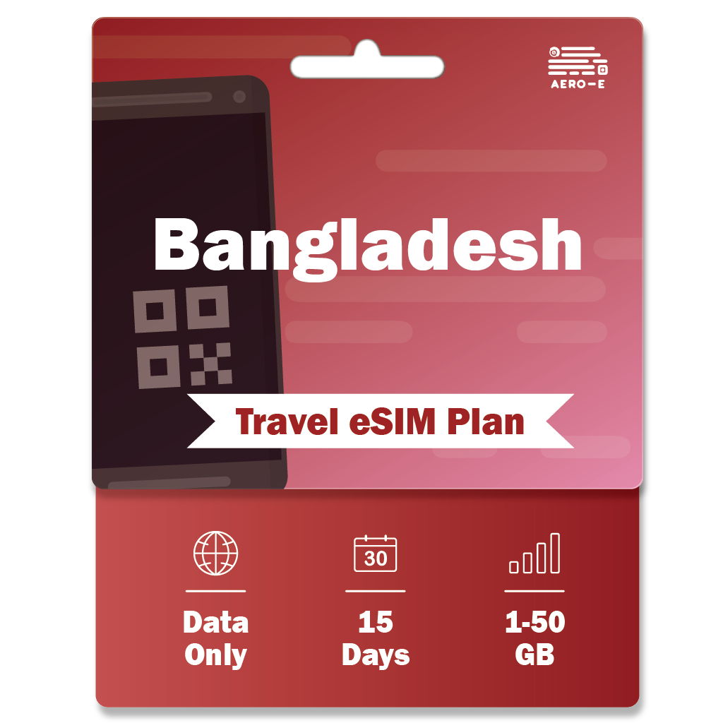 Bangladesh Data eSIM 1-50GB | 7-30 Days (E)