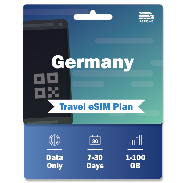 Germany Data eSIM 1-100GB | 7-30 Days (E)